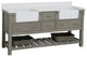 Charlotte 72" Bathroom Vanity, Weathered Gray, Quartz