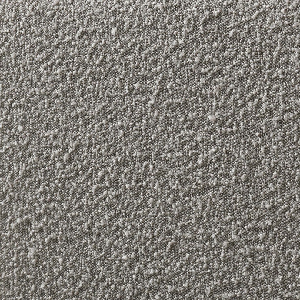 Omax Decor Chloe Modern Fabric Upholstered Platform Bed, Grey Boucle, Queen