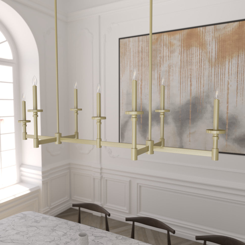 Hunter Briargrove Modern Brass 7-Light Chandelier Ceiling Light Fixture
