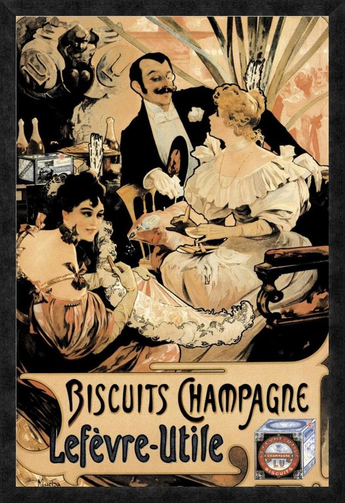 "Biscuits Champagne" Framed Canvas Giclee, 26"x38"