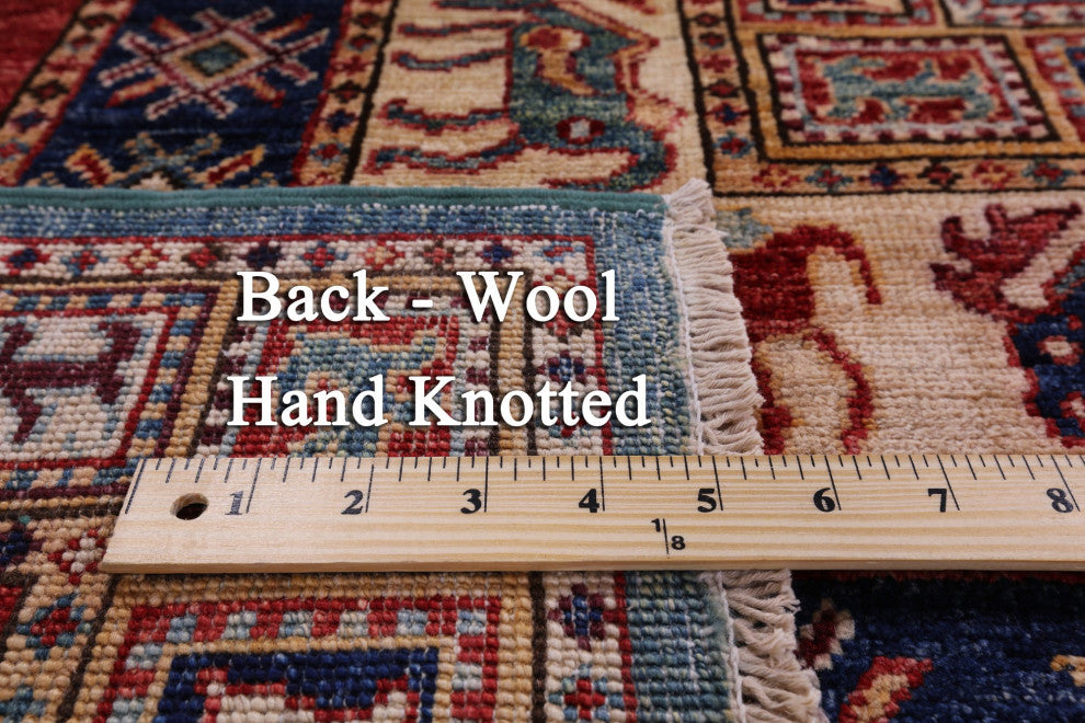 Antiqued Pazyryk Historical Design Handmade Wool Rug 8' 0" X 9' 7" Q7880