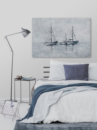 "Sails Down" Painting Print on Wrapped Canvas, 18x12
