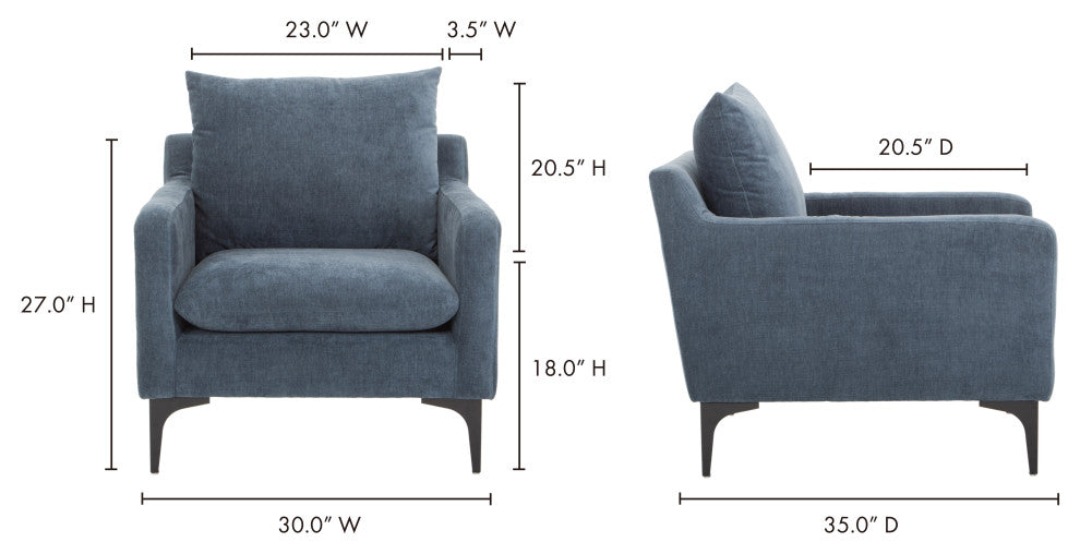 Paris Armchair Blue
