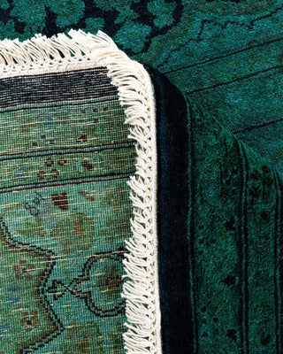 Fine Vibrance, One-of-a-Kind Hand-Knotted Area Rug Green, 6'1"x6'1"