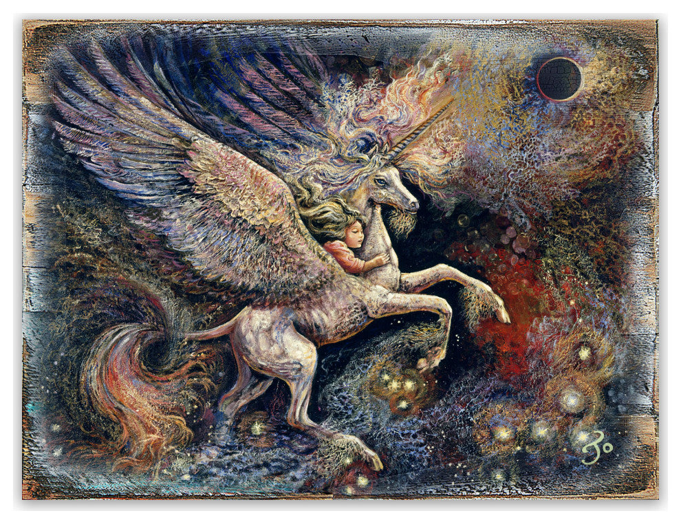 Unicorn Pegasus Wall and Table Top Wooden Decor, 12x9