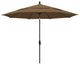 11' Aluminum Umbrella Collar Tilt Matted Black, Woven Sesame