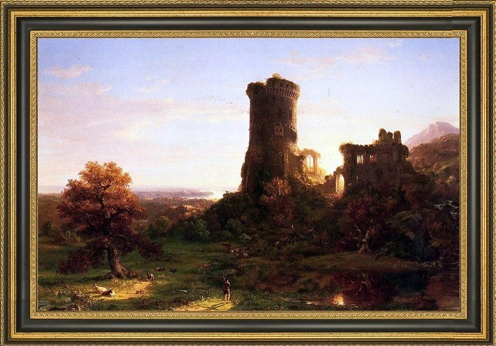 Thomas Cole the Present  Framed Premium Canvas Print, 18"x27"
