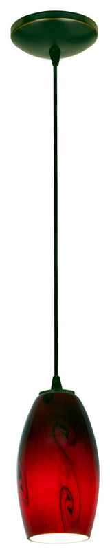Access Lighting 28011-3C/RUSKY Merlot 1 Light LED Pendant - 4"W - Oil Rubbed