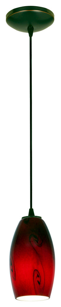 Access Lighting 28011-3C/RUSKY Merlot 1 Light LED Pendant - 4"W - Oil Rubbed