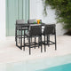 Cayman Outdoor Stool, Aluminum With Gray Cushions, Bar Height