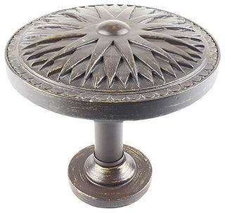 Large Starburst Holdback Medallion, Bronze With Gold