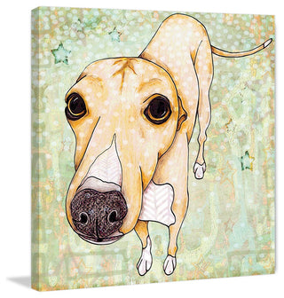 "Greyhound Pop Art" Painting Print on Wrapped Canvas