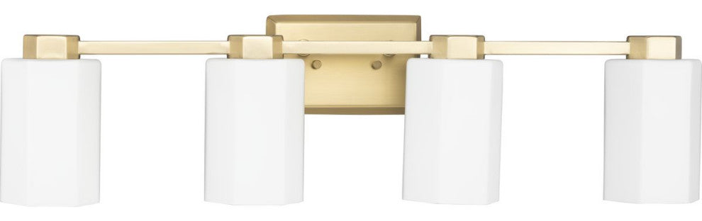 Estrada Collection 4-Light Contemporary Bath and Vanity Light, Brushed Gold