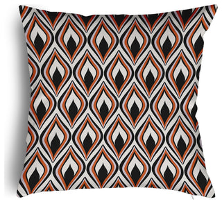 Feathers Accent Pillow With Removable Insert, Black, 16"x16"