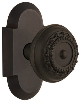 Cottage Plate Privacy Meadows Knob, Oil-Rubbed Bronze