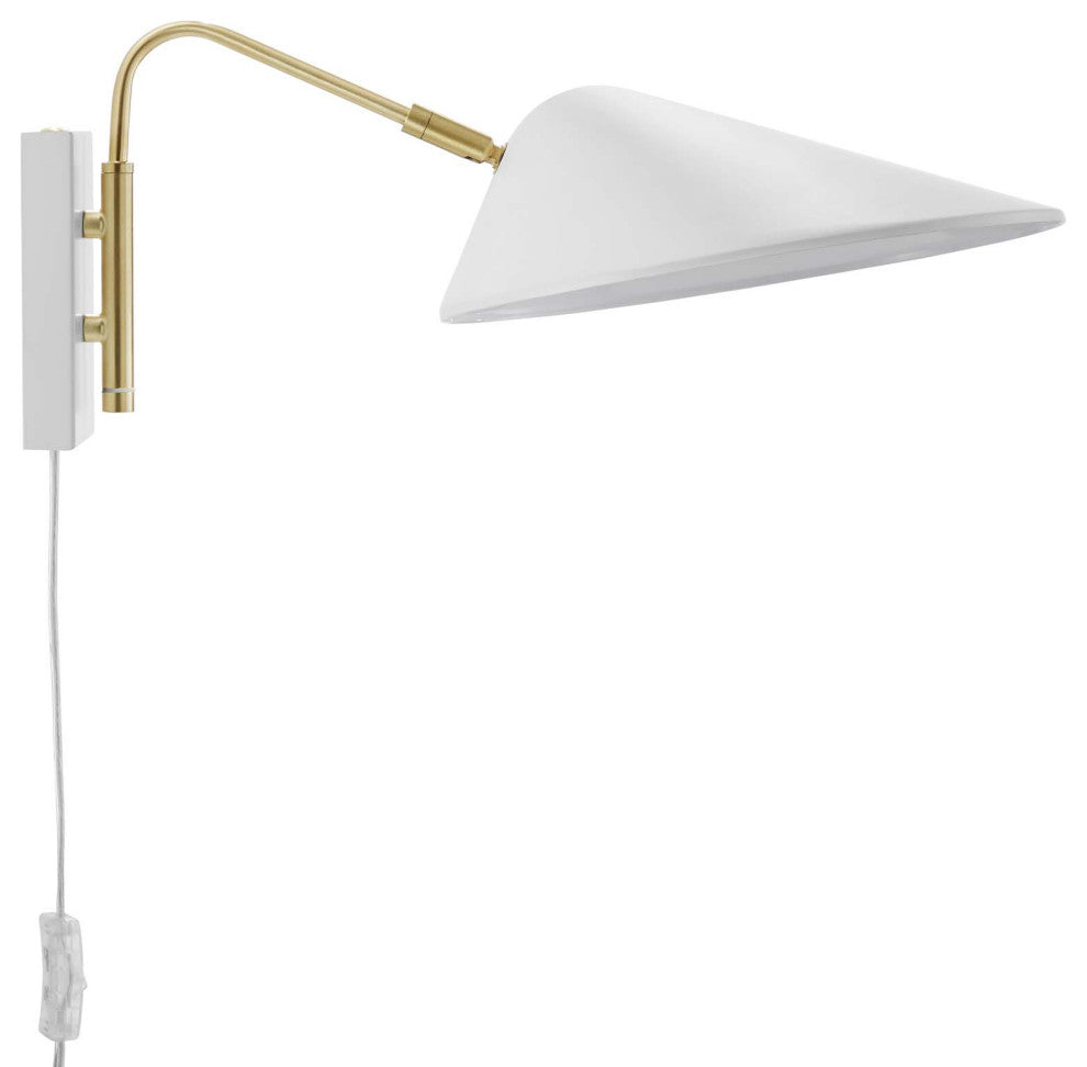 Journey 7" Swing Arm Wall Sconce White -5296