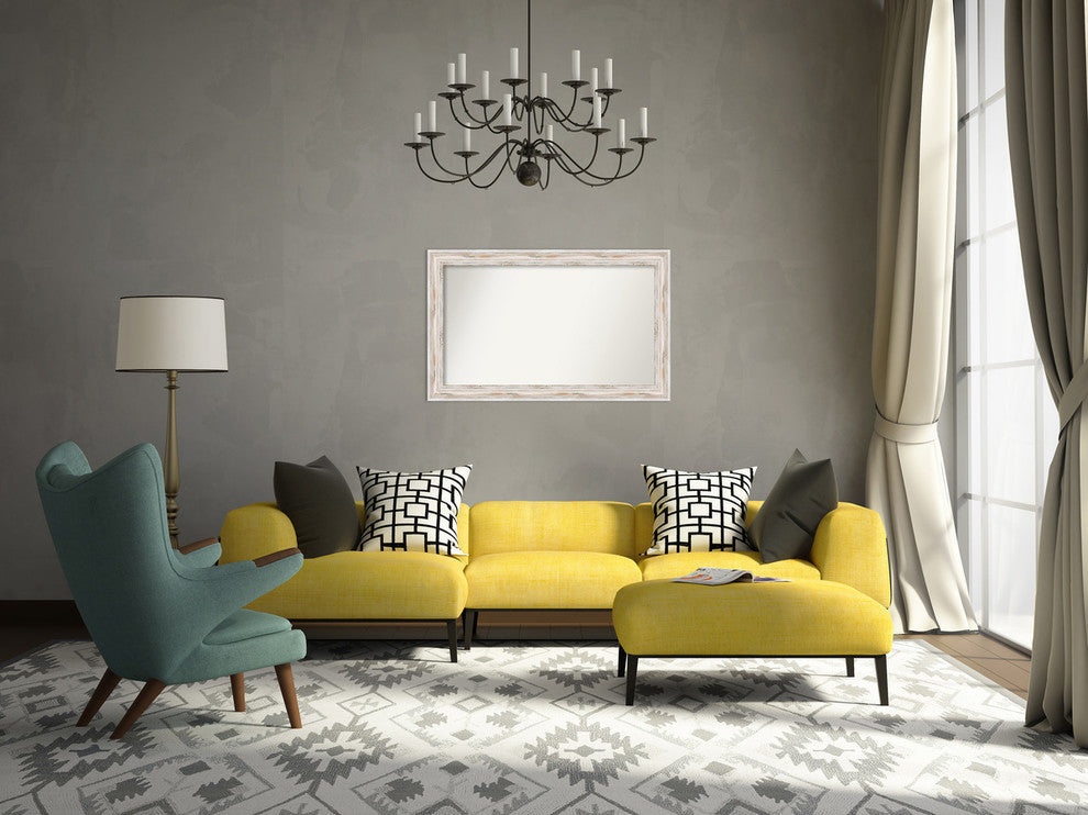 Wall Mirror Choose your Custom Size, Alexandria White Wash