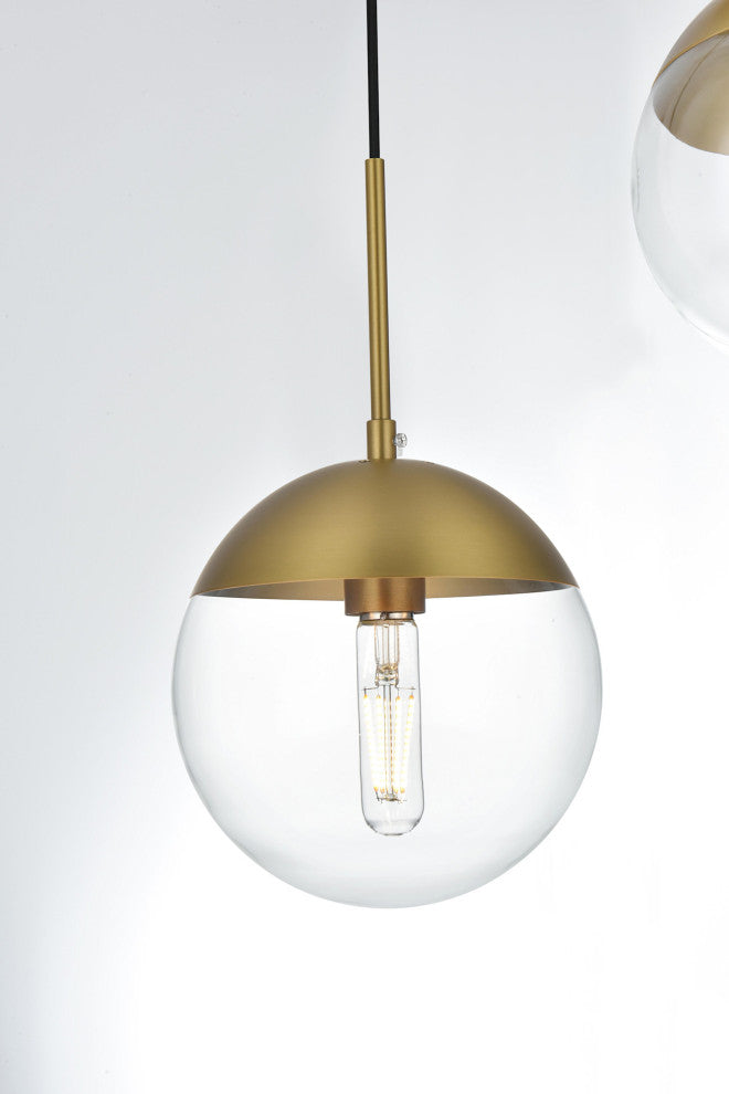 Elegant Lighting LD6069 Eclipse 3 Light 18"W Multi Light Pendant - Brass