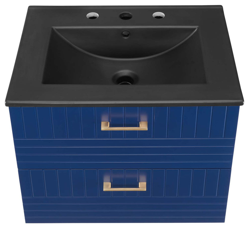 Daybreak 24" Bathroom Vanity, Blue Black
