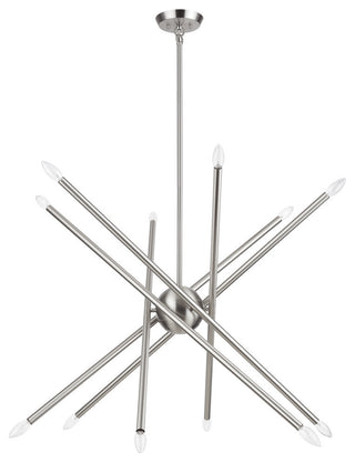 Soho 12-Light Brushed Nickel Large Chandelier
