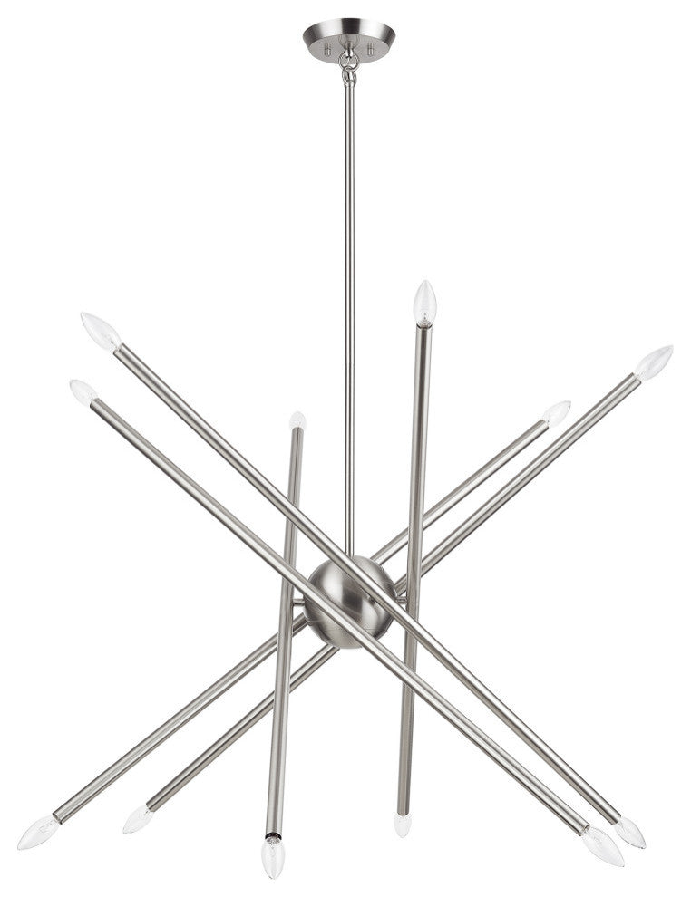 Soho 12-Light Brushed Nickel Large Chandelier