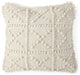Off-White Embossed Details Pillow Cover