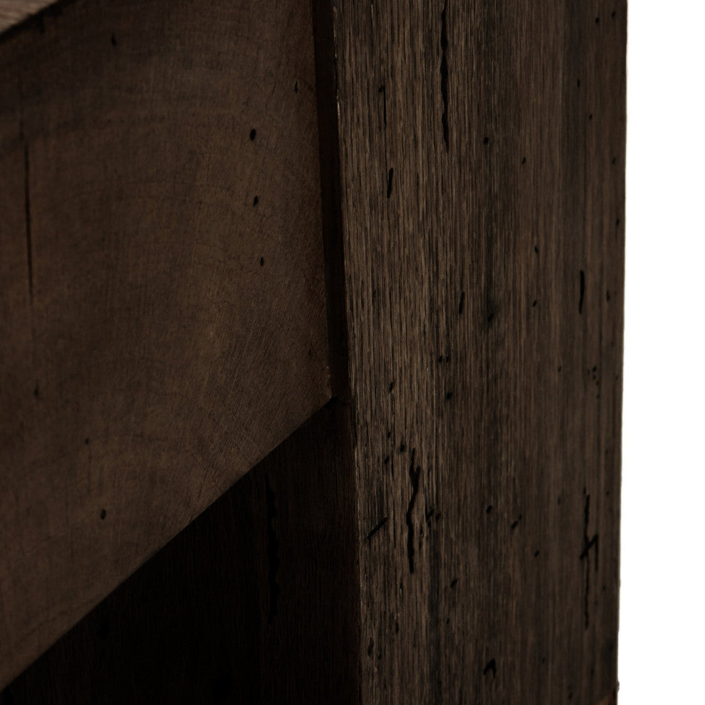 Abaso Rectangular Coffee Table Ebony Rustic Wormwood Oak