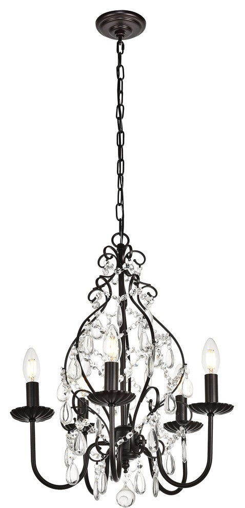 Living District LD5003D17ORB Orchid 5-Light Pendant