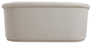 TOV Furniture Yara Pleated Beige Velvet Loveseat