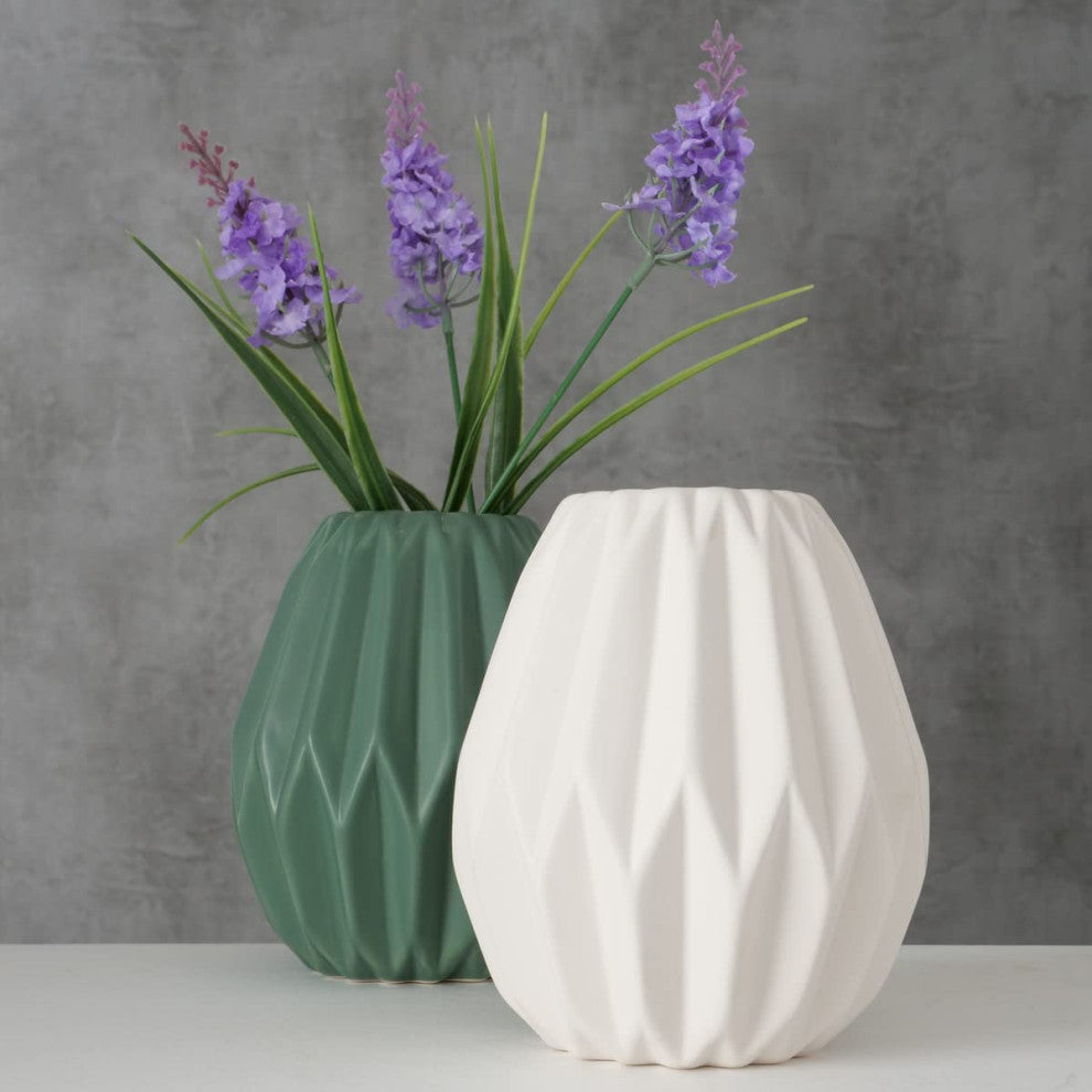 2 Piece Geometric Vases