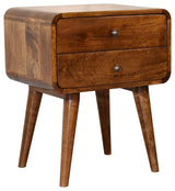 Curved Chestnut Nightstand