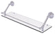 Prestige Regal 30" Floating Glass Shelf with Gallery Rail, Satin Chrome