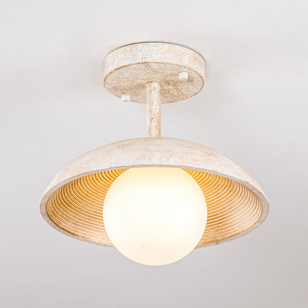 10.6 in 1-Light Modern Flush Mount Ceiling Lighting