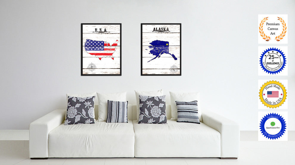 Alaska State Flag Canvas, 22"x29"