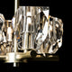 Gatsby 4-Light Semi-Flush/Pendant, Modern Brass Finish, Crystal Accents