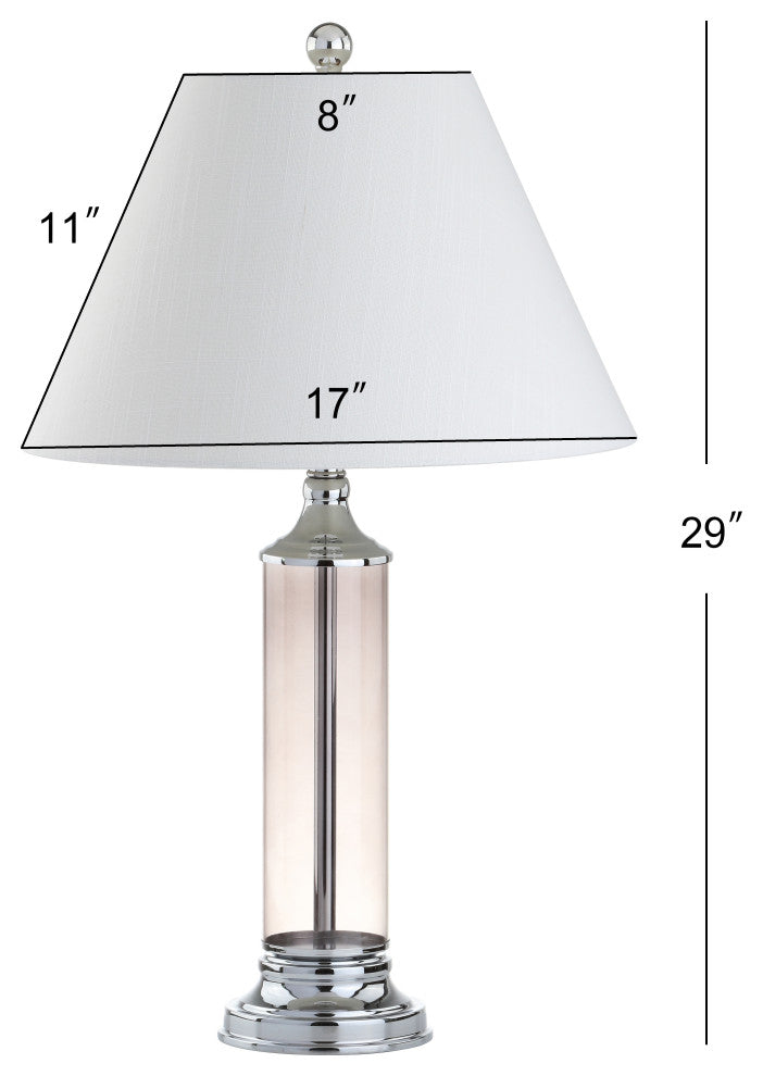 Astor 29" Glass LED Table Lamp, Set of 2, Smoked Gray