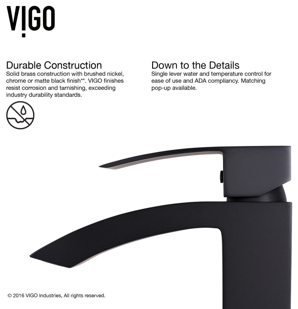 Giovanni 17"L x 17"W Glass Vessel Sink and Duris 12"H Faucet Set