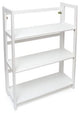 Lipper 3-Shelf Folding Bookcase, White Finish