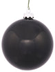 10" Black Shiny Ball Uv Drilled Cap
