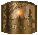 10W Bear at Lake Wall Sconce