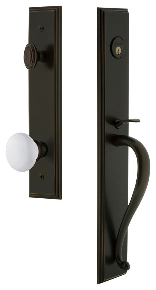Carre' 1-Piece Dummy Handleset, S Grip and Hyde Park, Timeless Bronze, 849108