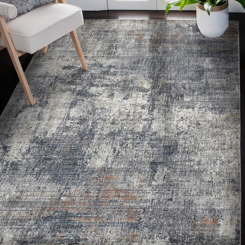 Vermont Allaine Area Rug, Gray, 9'10" x 13'1", Abstract