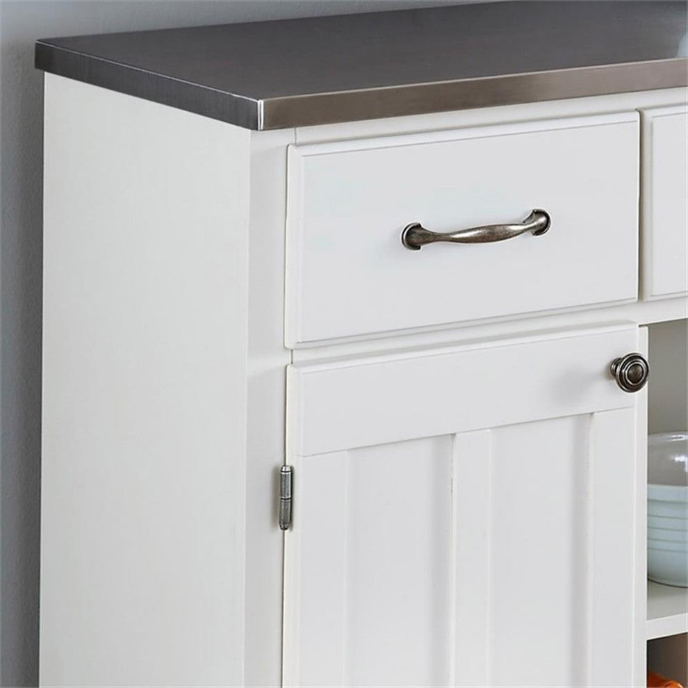 Homestyles Buffet of Buffets Wood Buffet in Off White