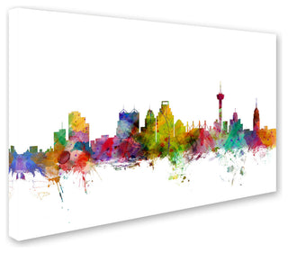 "San Antonio, Texas Skyline" Canvas Art by Michael Tompsett