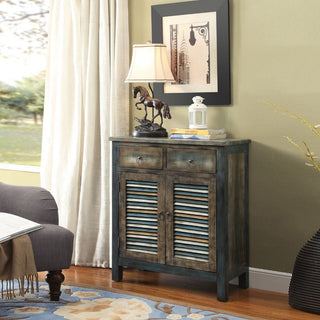 Console Table With 2 Storage Drawers, Antique Oak