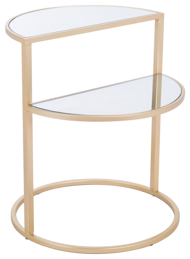 Sofa Side Table, Glass, Steel Metal, Gold, Living Lounge Cafe Lobby Hospitality