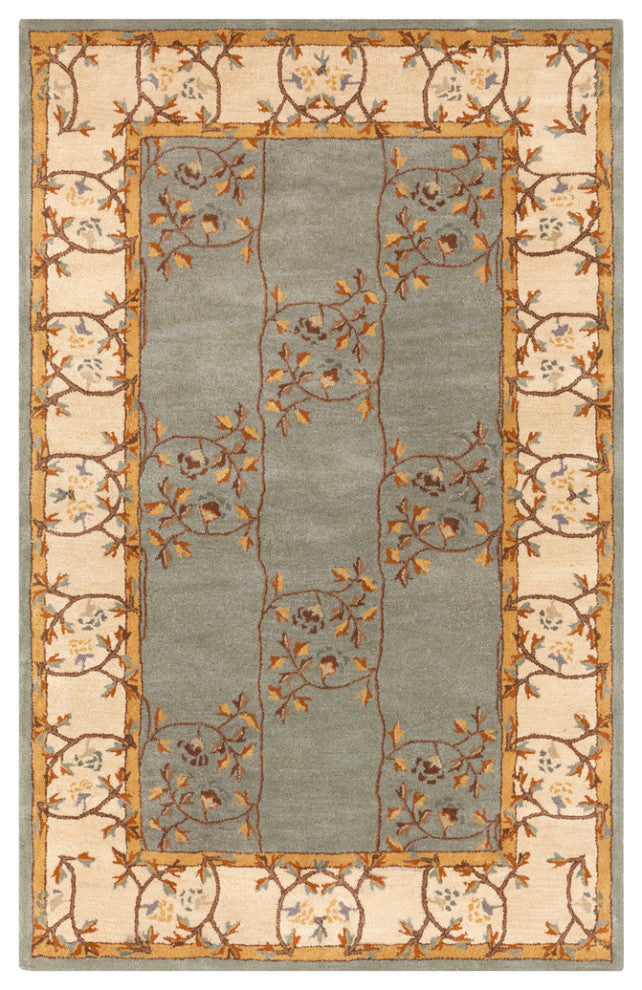 Surya Caesar CAE-1100 Traditional Area Rug, Sage, 5' x 8' Rectangle