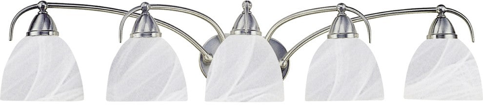 5-Light Brushed Nickel Bath and Vanity