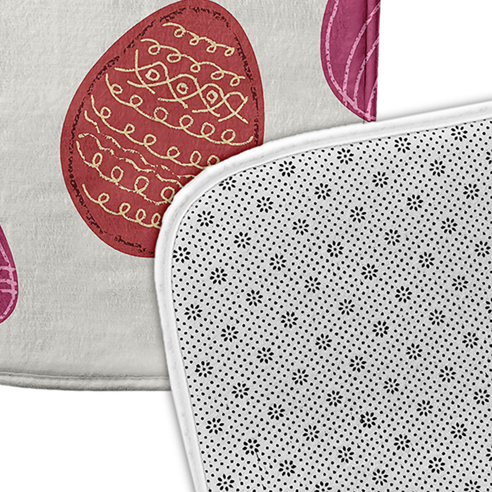 34" x 21" Egg Hunt Bathmat, Whisper White