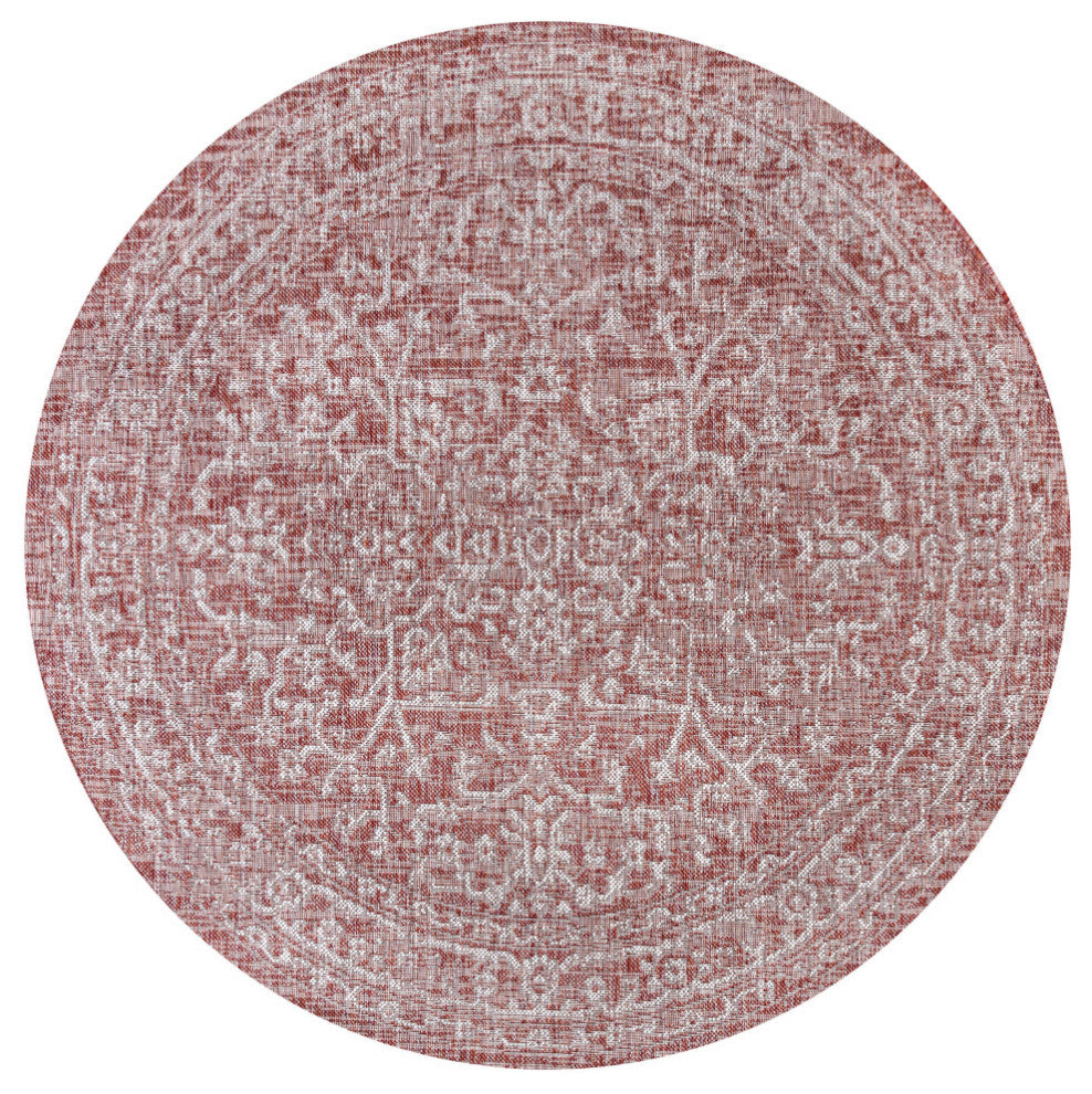 Malta Bohemian Medallion Textured Weave Indoor/Outdoor Area Rug